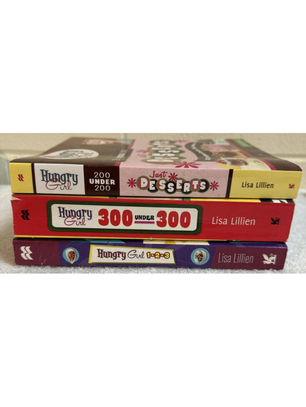 Hungry Girl by Lisa Lillien Set of 3 Recipe Books Paperback